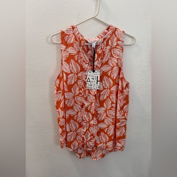 NWT 41 Hawthorn Orange Floral Sleeveless Top size M - Picture 1 of 3